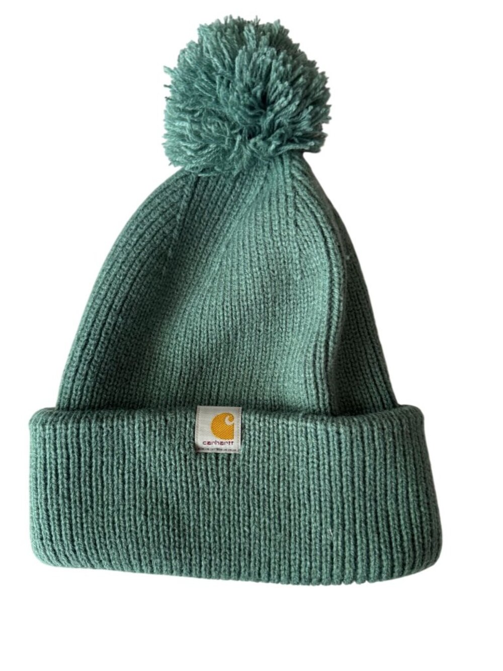Carhartt Green Knit Pom Beanie Hat OS Winter Fall